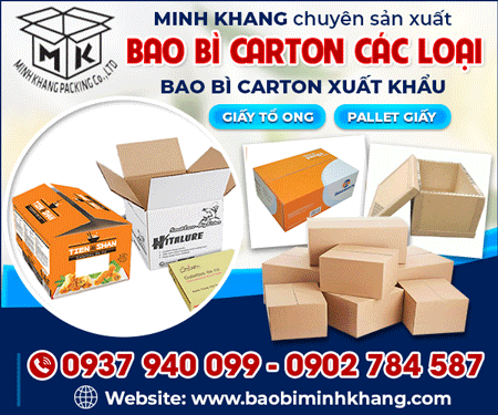 CÔNG TY TNHH SảN XUấT THươNG MạI BAO BÌ GIấY MINH KHANG - BAO BÌ CARTON