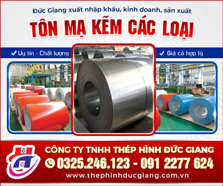 CÔNG TY TNHH THÉP HÌNH ĐứC GIANG - TÔN Mạ KẽM