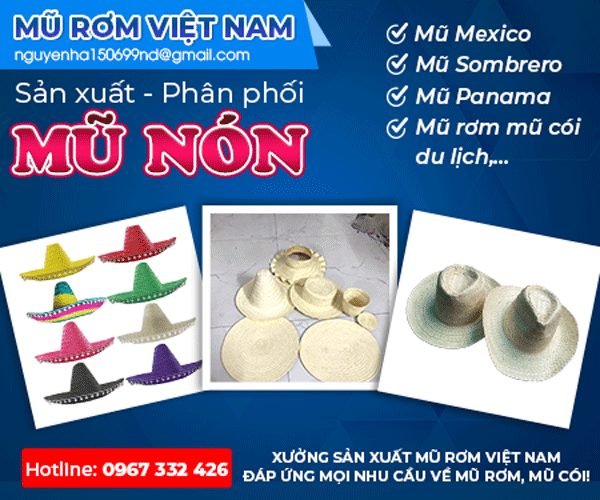 Xưởng Sản Xuất Mũ Rơm Việt Nam