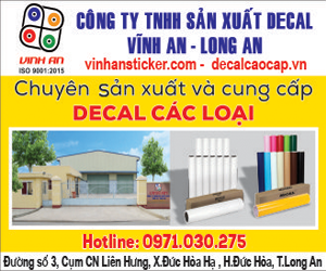 CÔNG TY TNHH SX DECAL VĩNH AN – LONG AN